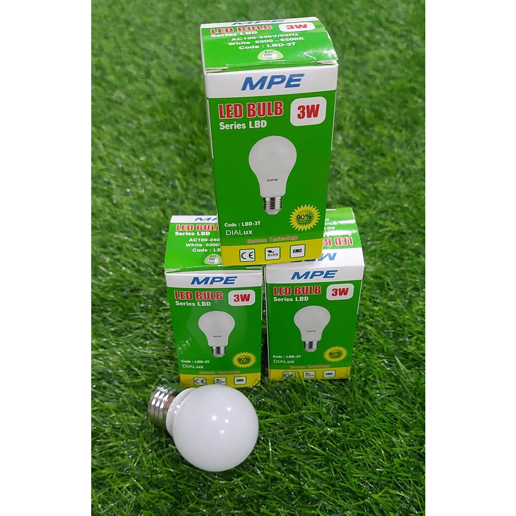 Bóng đèn LED Bulb tròn 3W, 5W, 7W, 9W MPE Bảo Hành Chính Hãng