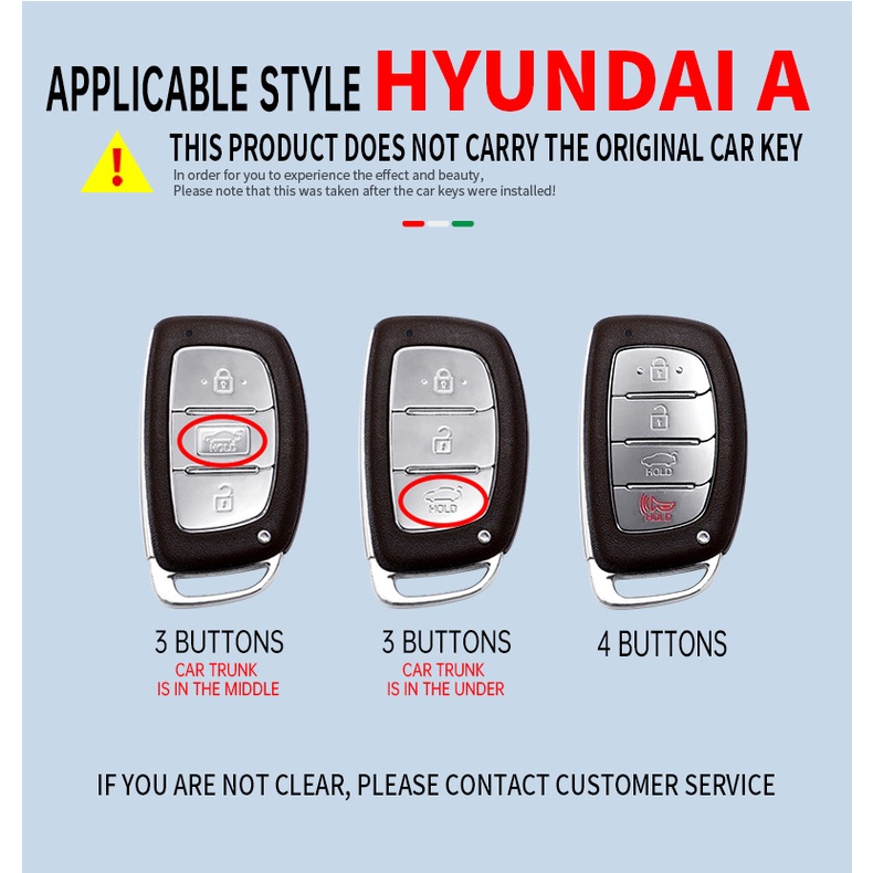 Vỏ Bọc Chìa Khóa Bằng Hợp Kim Kẽm Cho Hyundai Tucson Sonata Creta ix25 ix35 ix45 i10 i20 i30 i40 Verna Solaris Mi Elantra Accent