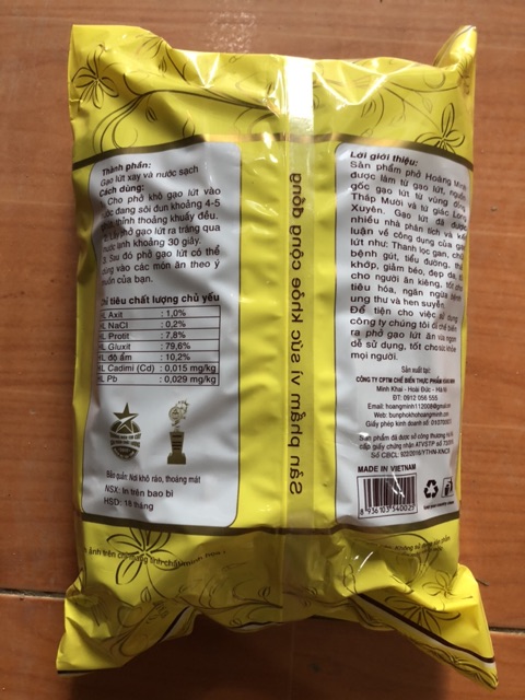 500g bún, phở khô gạo lứt Hoàng Minh/Bán sỉ | BigBuy360 - bigbuy360.vn
