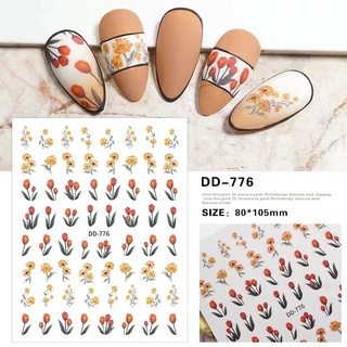 Miếng dán móng tay 3D sticker nail chủ đề hoa mẫu mới nhất - DD - DH