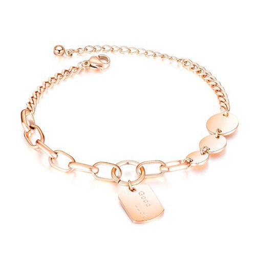 Lắc Tay Nữ Dây Xích Titan Ko Đen TT 2901