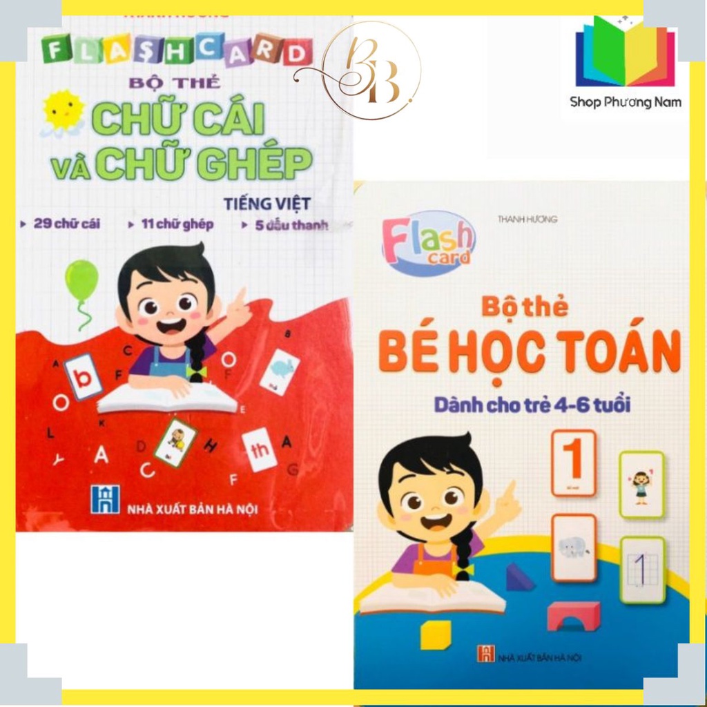 Combo Thẻ học toán - thẻ học chữ cái và chữ ghép size đại. Flash card cho bé phát triển trí thông minh