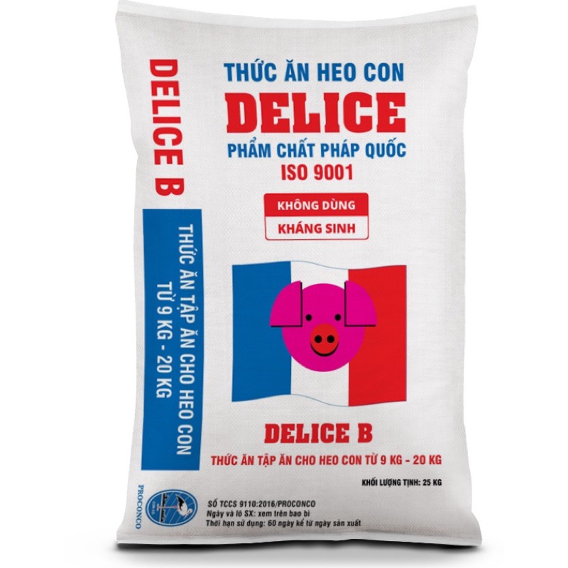 DELICE DIGEST BAO 5KG - THỨC ĂN HỖN HỢP CHO HEO CON TỪ 7KG ĐẾN 15KG