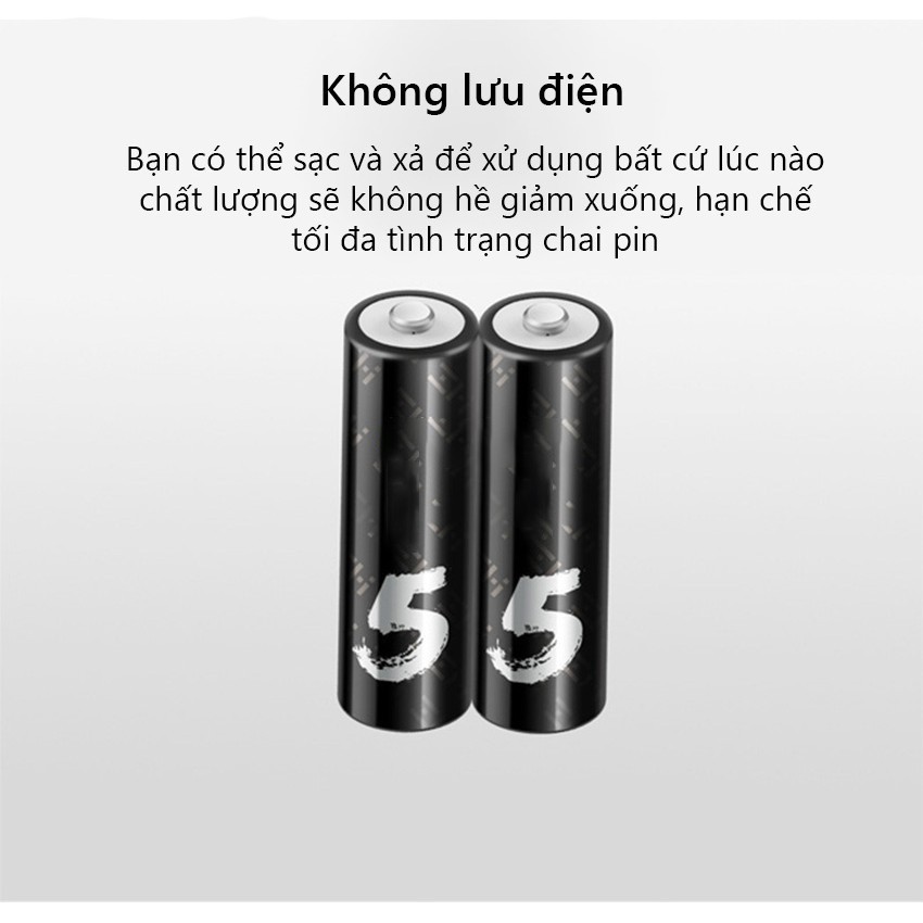 Bộ Pin Sạc Lại ZMI AA512 (4 viên AA)|Bảo Hành 3 Tháng