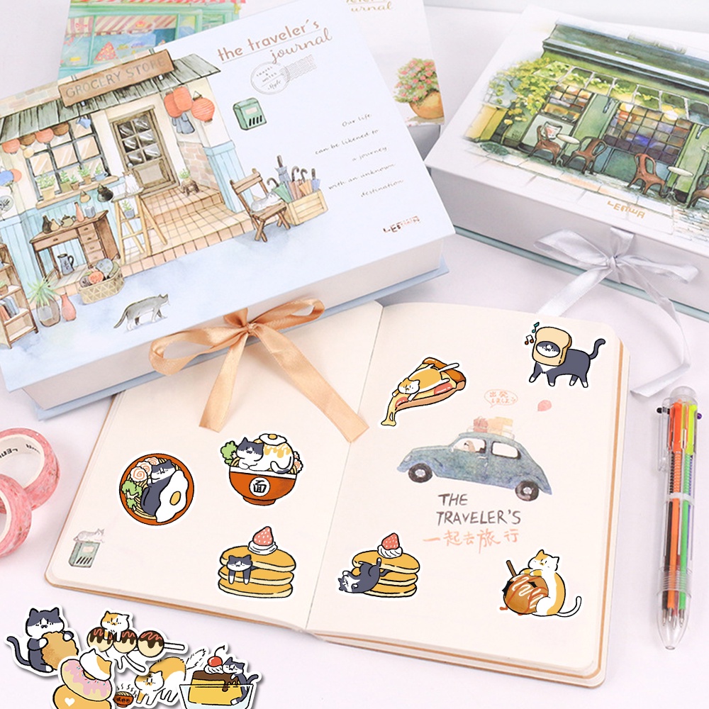 Bộ 50 Miếng Dán Trang Trí Laptop Chống Thấm Nước Họa Tiết Hoạt Hình Dễ Thương