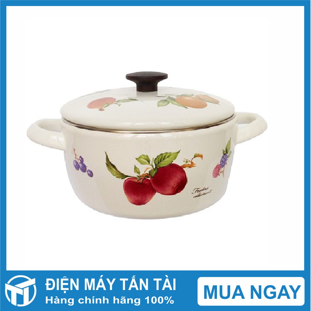 Nồi tráng men Fujihoro FRV-16W - Làm bằng thép Nippon, Thời gian bảo hành  2 năm