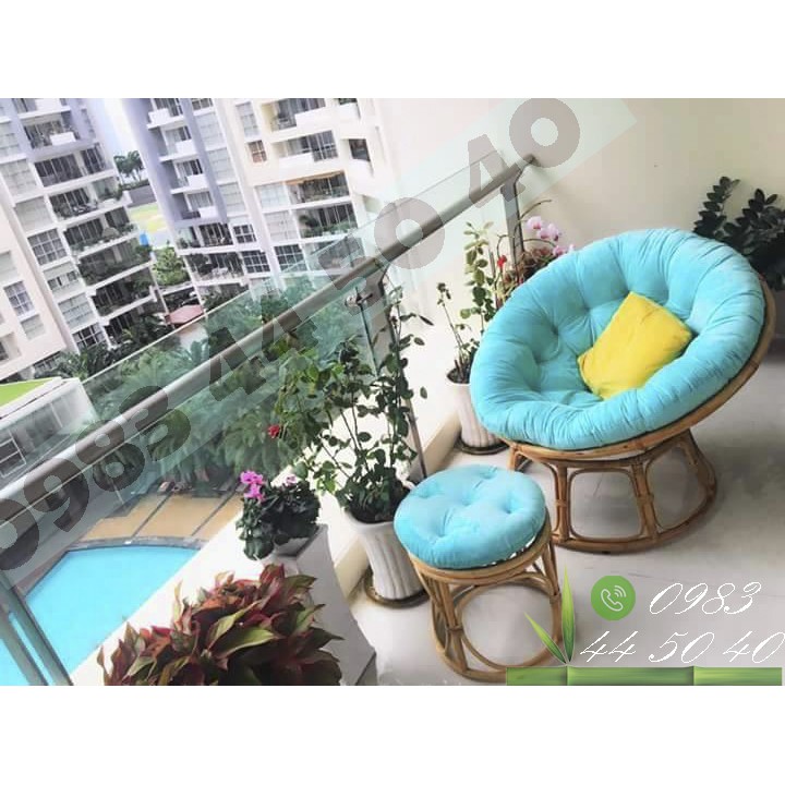 Ghế mây thư giãn papasan( đã gồm nệm)