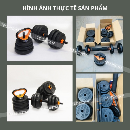 Bộ tạ đa năng 6 in 1, Tạ Tay, tạ đòn 40kg điều chỉnh, tháo lắp dễ dàng. Phù hợp nhiều bài tập. Bảo hành 12 tháng