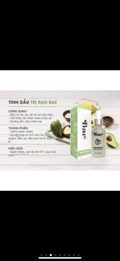 TINH DẦU Trị rạn da sau sinh  bae 50ml