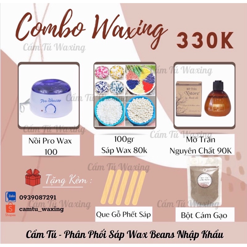 COMBO WAXING NỒI PRO 100