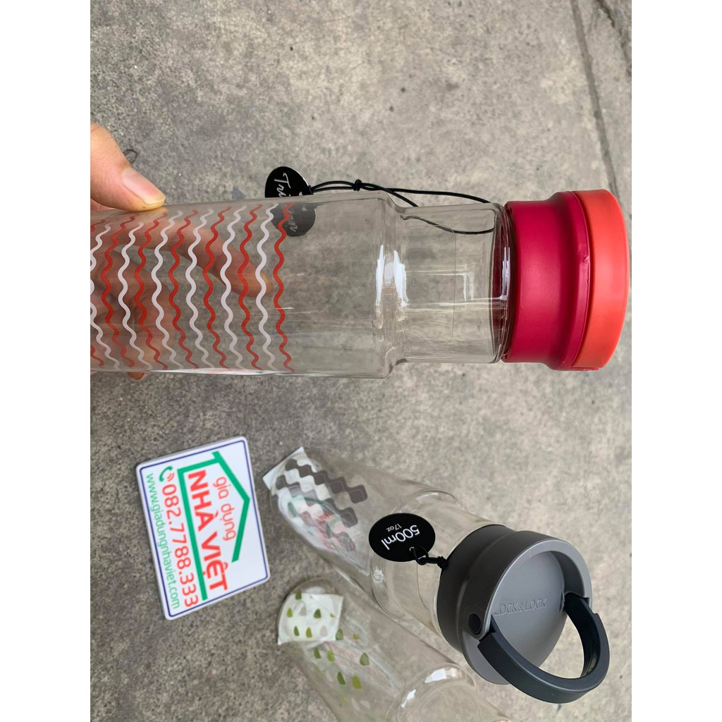 Bình nước nhựa Tritan cao cấp có quai xách 500ml LocknLock ABF692