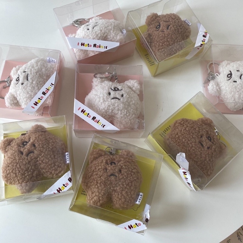 Móc khoá gấu cau mặt