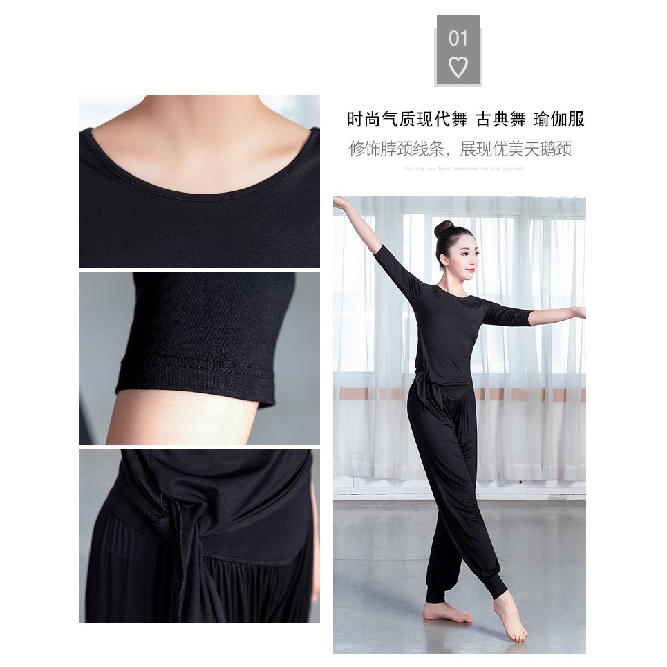 Baalsstock Ao tập alibaba yoga, quần ống rộng bo gấu, quần đèn lồng LT1429