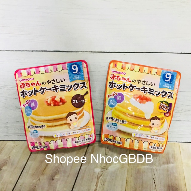 Bột làm bánh Pancake Wakodo 9m+ 100gr Nhật Bản