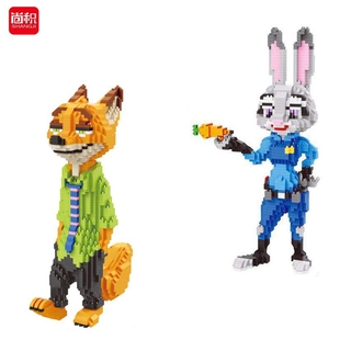Balody Mini Khối Hoạt Hình Zootopia Đấu Giá Nhân Vật Cáo Thỏ Mô Hình Anime NanoBlock Micro Gạch 21815