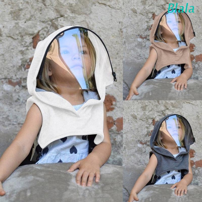 Mũ trùm đầu kèm tấm chắn gió trong suốt có thể tháo rời tiện dụng cho bé