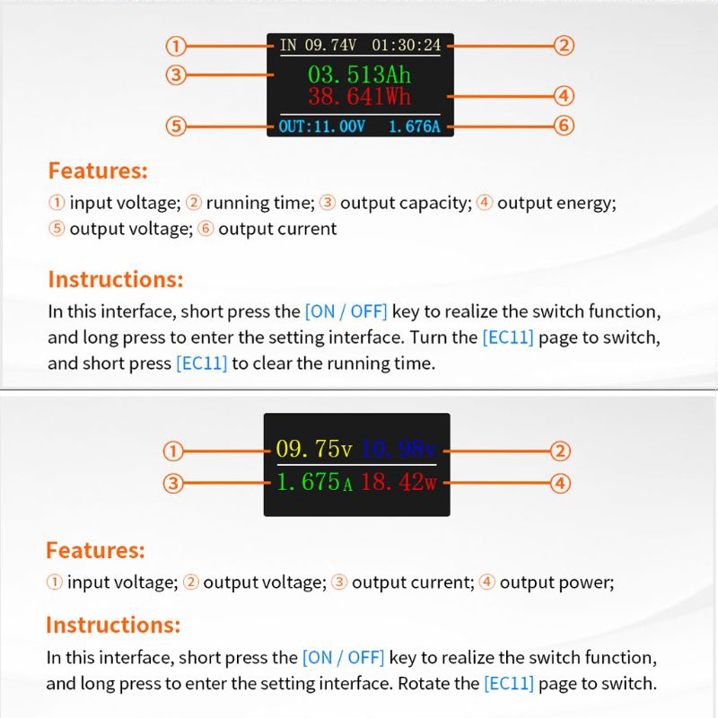 ★coming♣ Programmable CNC Buck-boost DC Adjustable Regulated Power Supply Module Ammeter