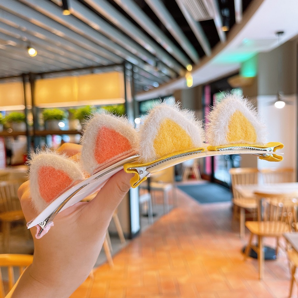 Kẹp tóc thiết kế tai mèo dễ thương dành cho bé gái