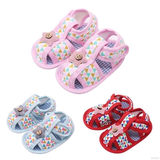 Toddler Baby Shoes Star Stitching Cotton Sandals Tricolor Triangle Print Shoes
