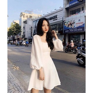 ☀️Đầm Cổ Vuông Tay Phồng