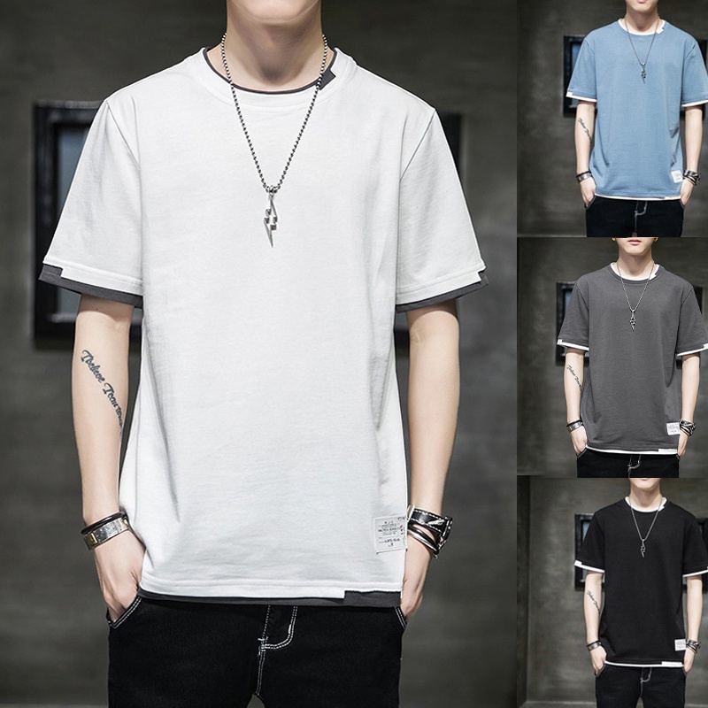 Áo thun nam tay lỡ phông ngắn tay TFUN mã CL Q, Áo nam cộc tay form rộng chất liệu cotton co giãn dáng thể thao đẹp