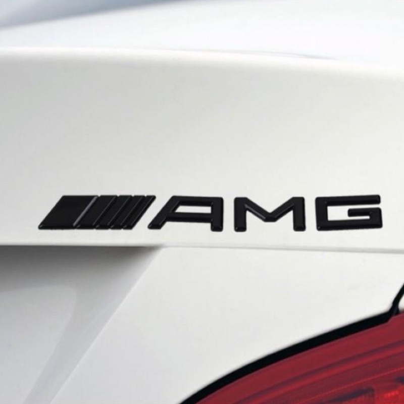 Tem Decal logo chữ AMG 3D hợp kim inox dán xe đuôi ô tô G50803 - G50802 Kích thước 19*2cm