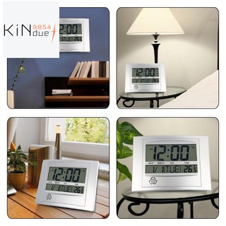 ❀Lcd With Thermometer Electronic Temperature Meter Calendar Indoor Desk Digital W
