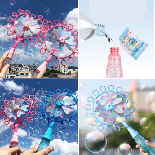 Đồ chơi chong chóng thổi bong bóng, máy bong bóng xà phòng ngoài trời cho bé Master Kids