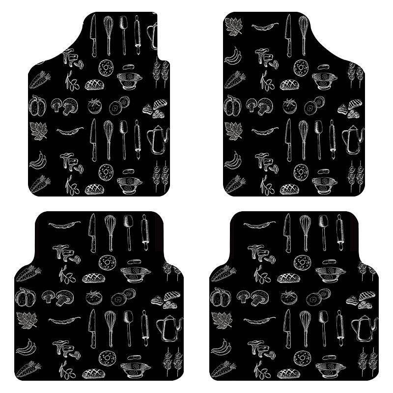 Car Interior Foot Mat Cartoon Cute Short Plush Non-Slip Floor Mat Universal Easy Cleaning Crystal Velvet Carpet car accessories HUoG