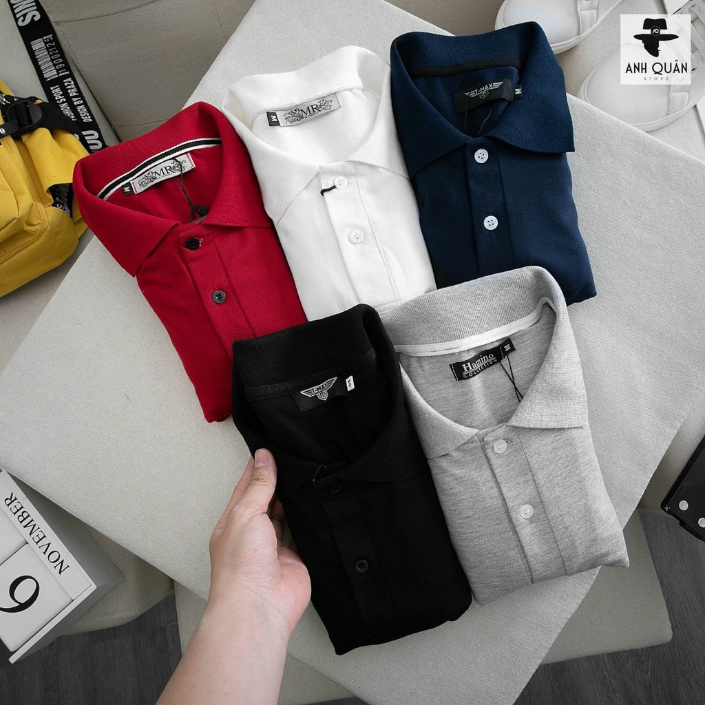 Áo Thun Nam Polo Trơn Cotton Cao Cấp, Áo Polo Nam Cổ Bẻ Tay Ngắn Sang Trọng Lịch Lãm. | BigBuy360 - bigbuy360.vn