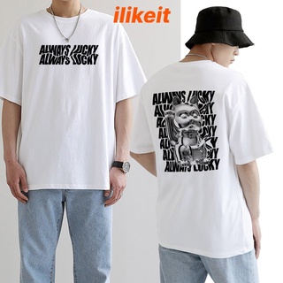 Áo thun tay lỡ Nam Nữ Couple - Unisex - form rộng hình in Always Lucky