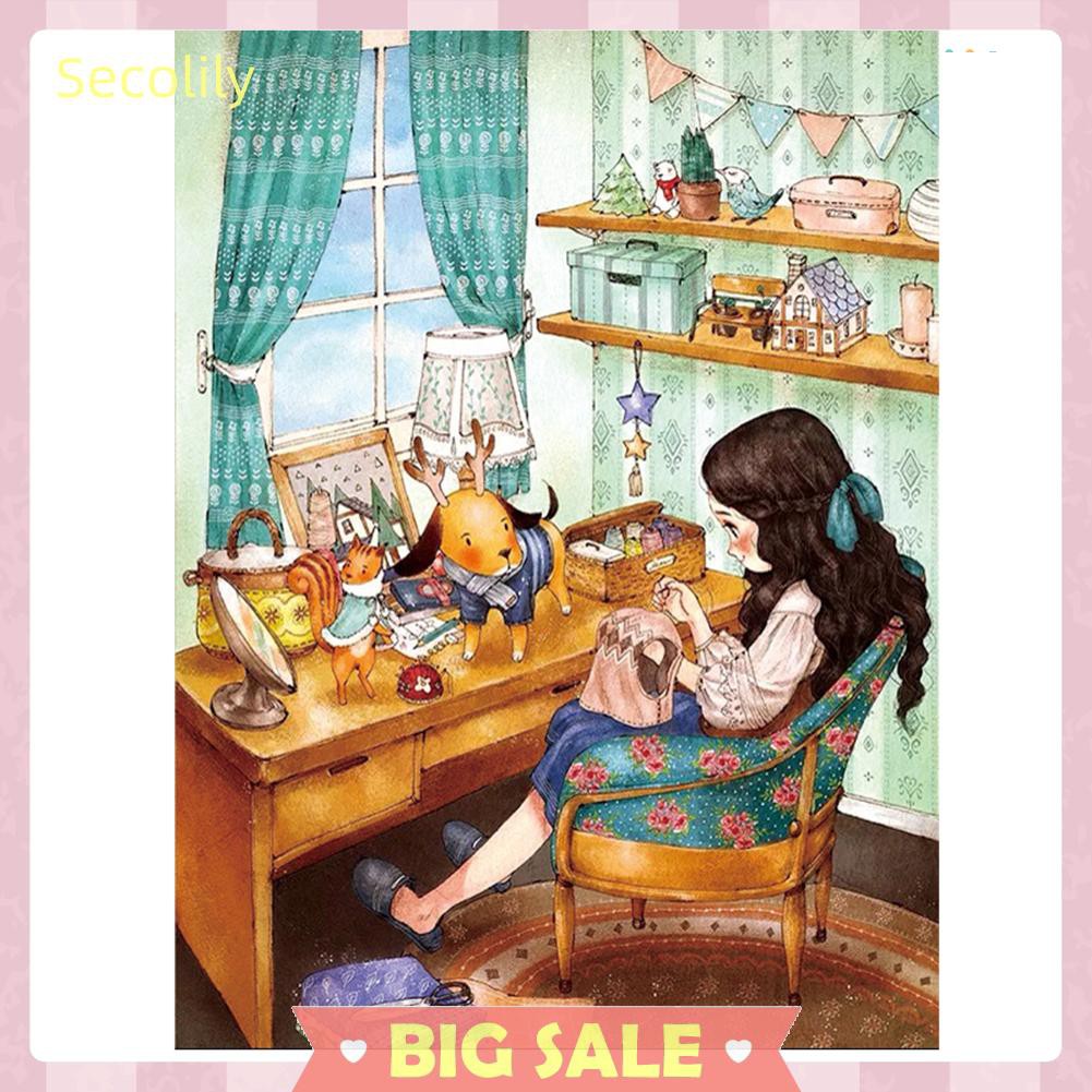 Bộ Tranh Thêu Chữ Thập 11ct Tự Làm Hình Cô Gái Dễ Thương Tiện Dụng | BigBuy360 - bigbuy360.vn