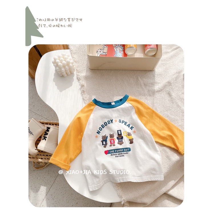 Hàng Mới Về Áo Thun Raglan Tay Dài In Họa Tiết Hoạt Hình Phong Cách Nhật Bản Hàn Quốc Thời Trang Mùa Thu 2022 Dành Cho Bé Trai Gái