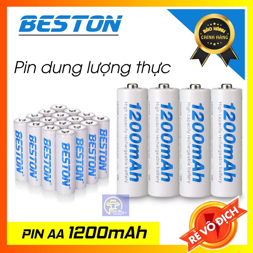 Pin sạc AA 1200mAh BESTON - Pin sạc BESTON Pin mic không dây, camera, pin điều khiển, máy ảnh....