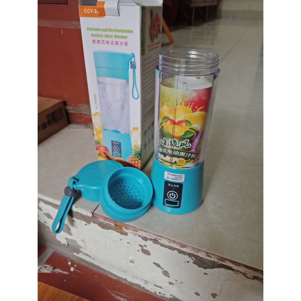 Máy xay mini cầm tay có tích điện tiện tiện đi du lịch (ảnh thật)