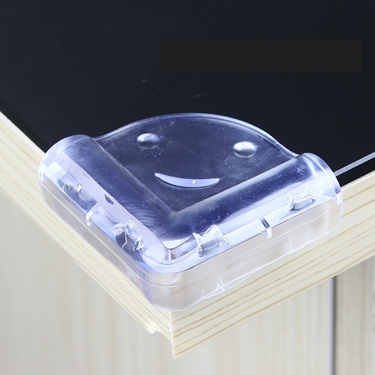 Bộ 4 Miếng bọc góc bàn, che cạnh bàn, bọc góc, tủ, gường, nẹp góc SILICON trong suốt chống va đập Cho Các Bé