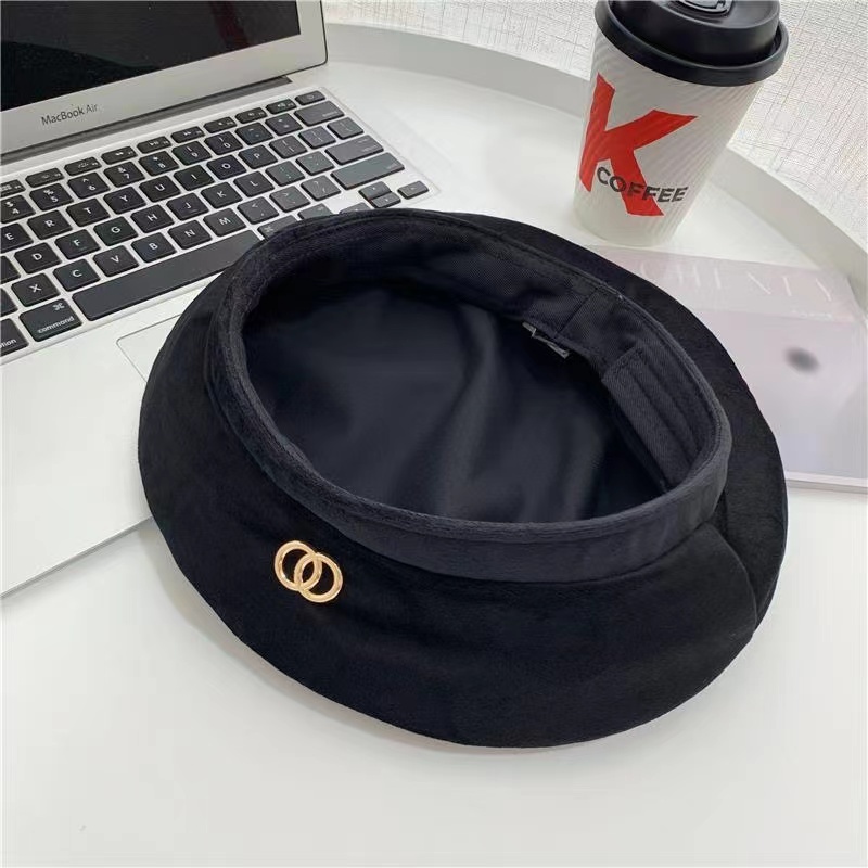 Đen Nón beret Thời Trang retro Thanh Lịch Cá Tính Cho Nữ Kiểu Hàn Quốc