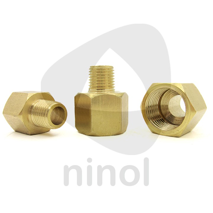 Nối thau ren ngoài ren trong 9.6mm, 13mm, 17mm