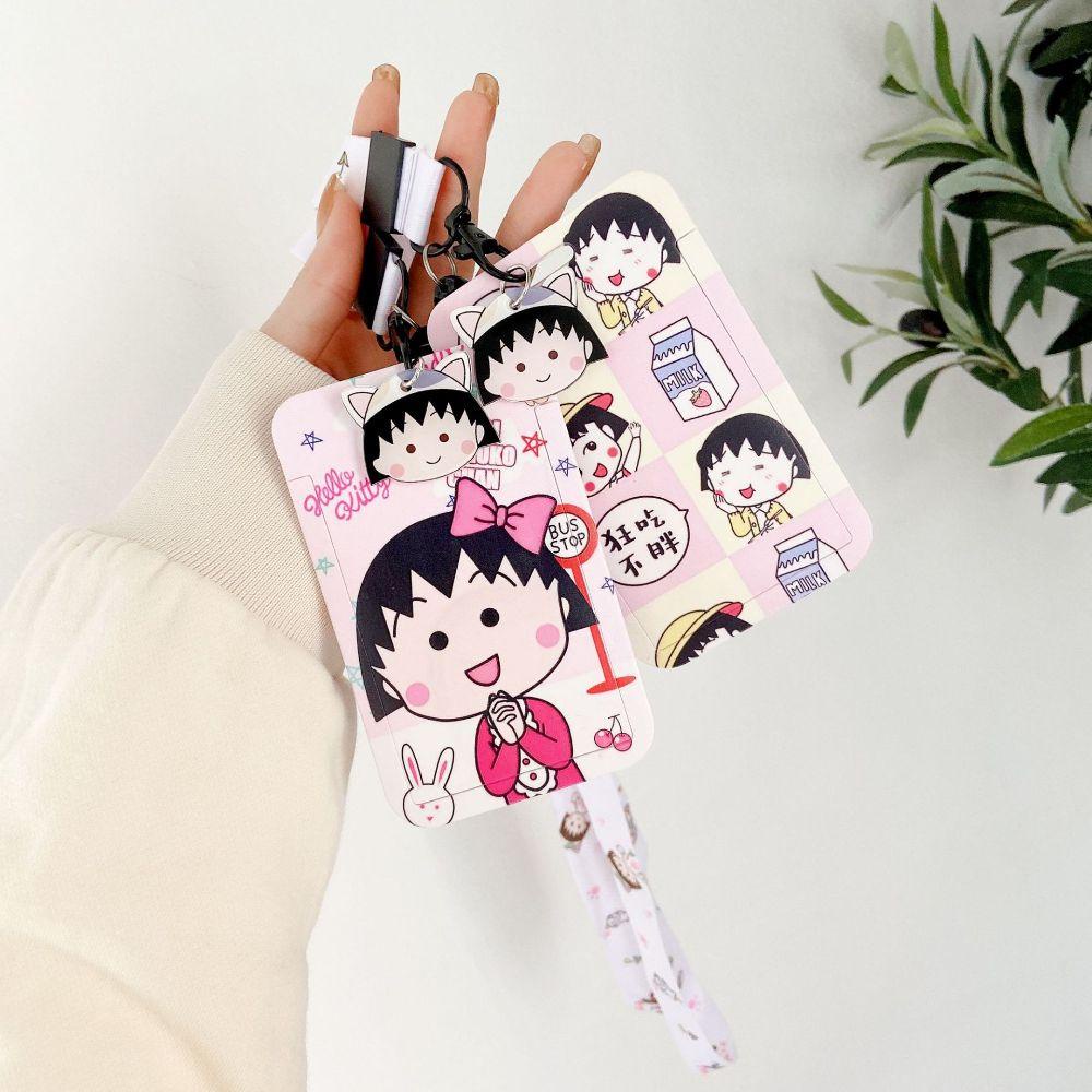 Dây Đeo Thẻ Ngân Hàng / Điện Thoại Họa Tiết Anime Xinh Xắn Giá Đỡ