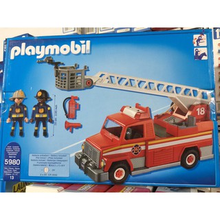 [ĐỒ CHƠI SIÊU XỊN] Đồ Chơi Lắp Ráp Mô Hình Xe Cứu Hỏa PLAYMOBIL 5980