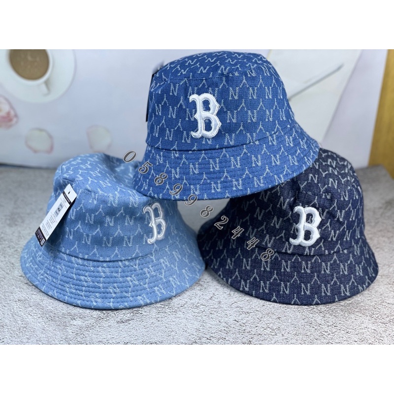 Mũ bucket tai bèo Jeans in hoa văn chữ B cực đẹp dày dặn nam nữ