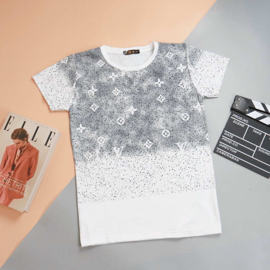 Áo Thun Nam Cổ Tròn Loang Màu Trắng Đen Chất Cotton Mềm Mịn Mặc Mát Form Chuẩn Phù Hợp Đi Chơi, Du Lịch Mọi Nơi [NEW UNI