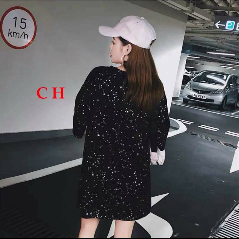 Áo thun tay lỡ kim tuyến óng ánh - Áo phông rộng Unisex PM