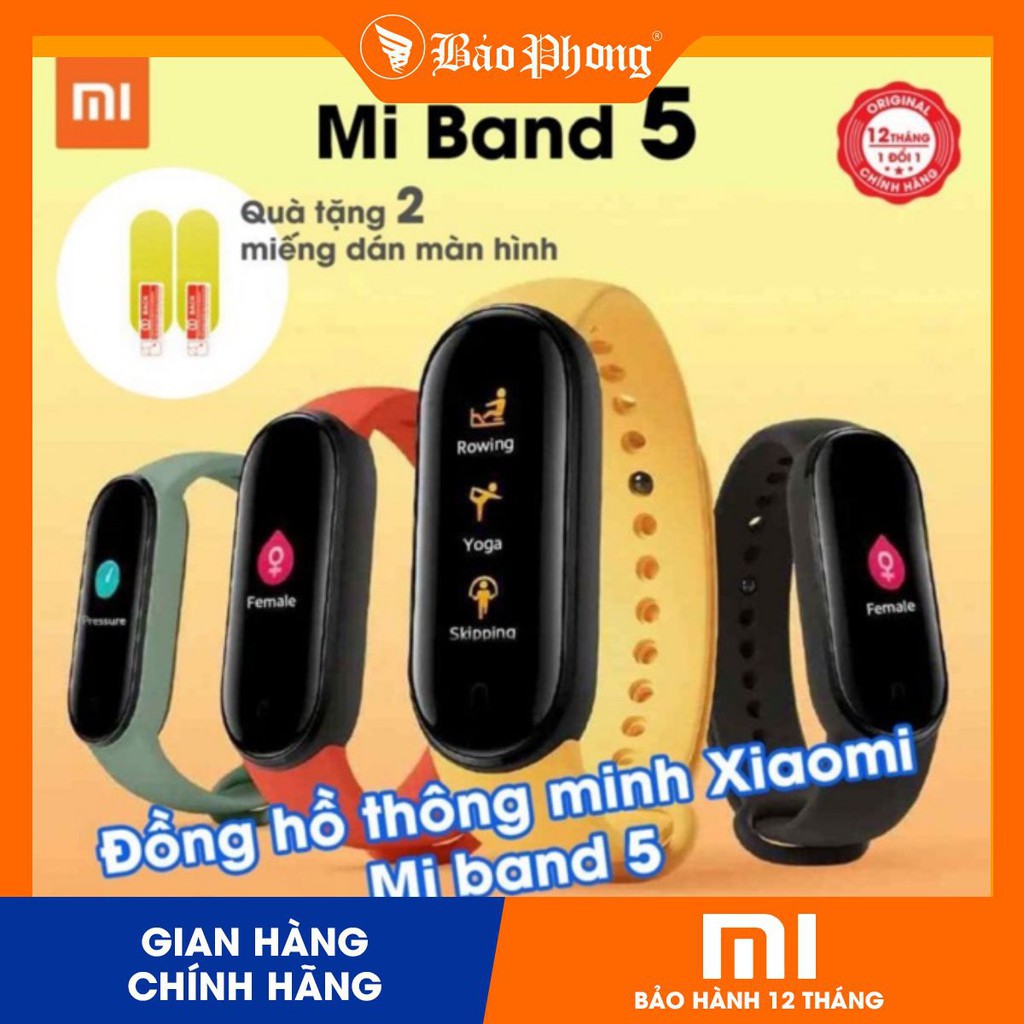 Đồng Hồ Xiaomi Mi Band 5 & Miband 4- BH 1 năm - Hàng Chính Hãng