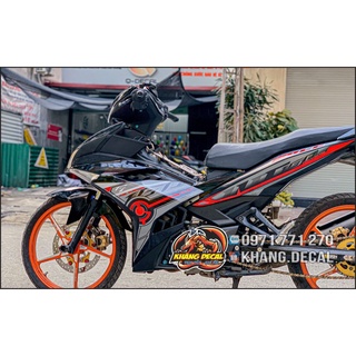 Tem rời Exciter 150 xe đen tem đỏ