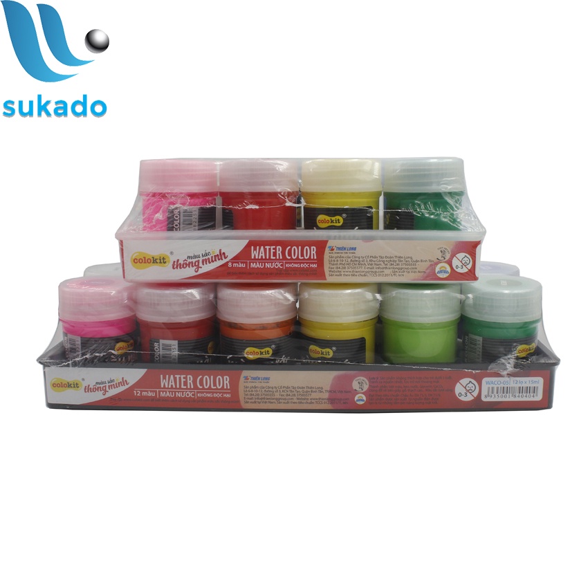 Màu nước Thiên Long 8 màu Colorkit WACO-C03 SUKADO