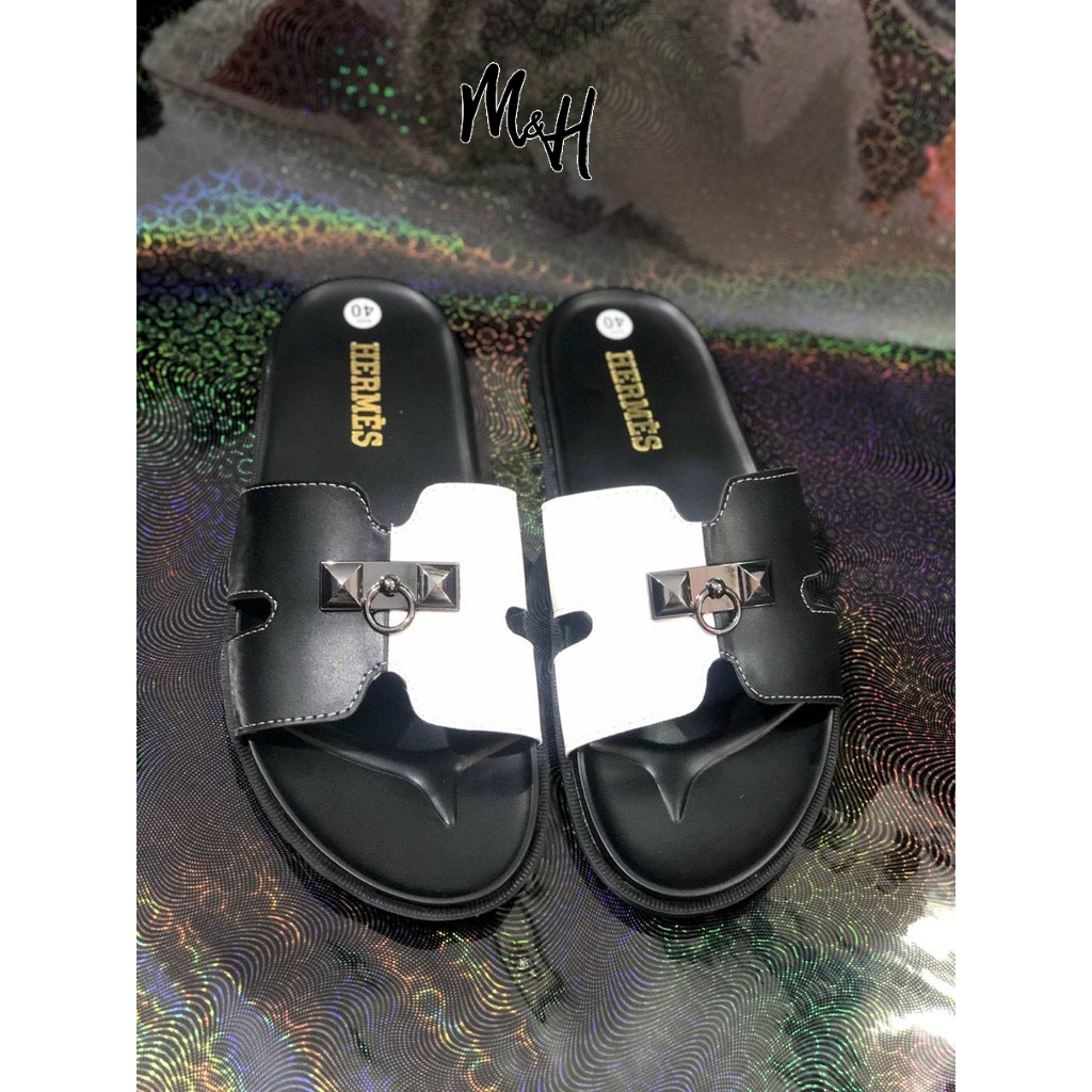 Dép Unisex Quai Ngang Chữ H Hai Màu Cao Cấp, Cực Êm & Bền