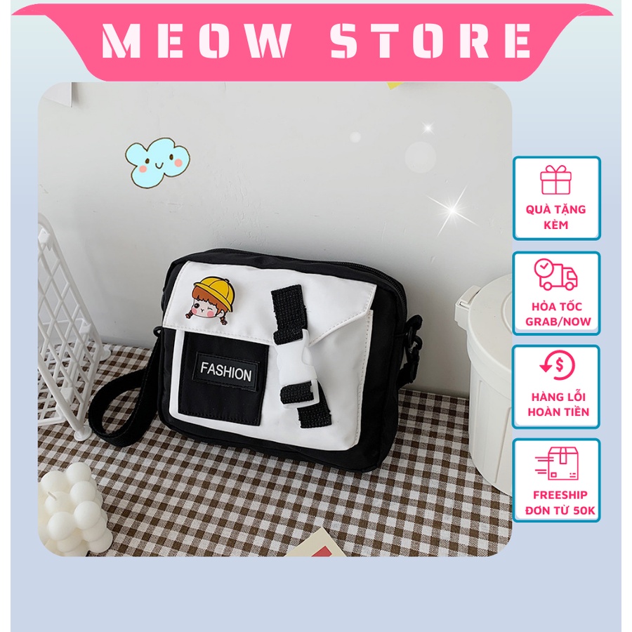 Túi đeo chéo nữ, túi xách vuông thời trang nữ sinh phong cách Hàn Quốc MEOW STORE TDC02