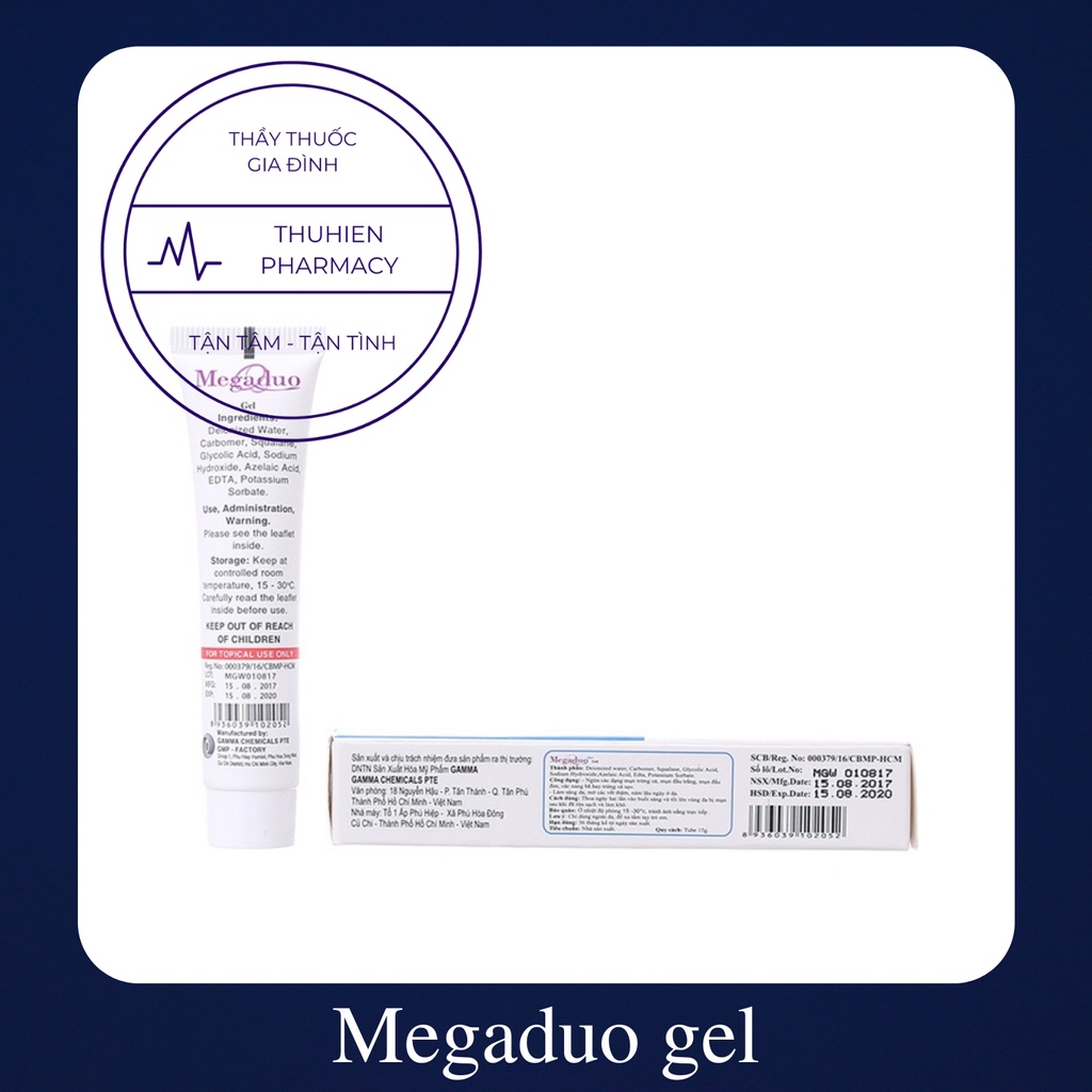 Gel Giảm Mụn Ẩn Và Thâm Gamma Megaduo Gel 15 gram