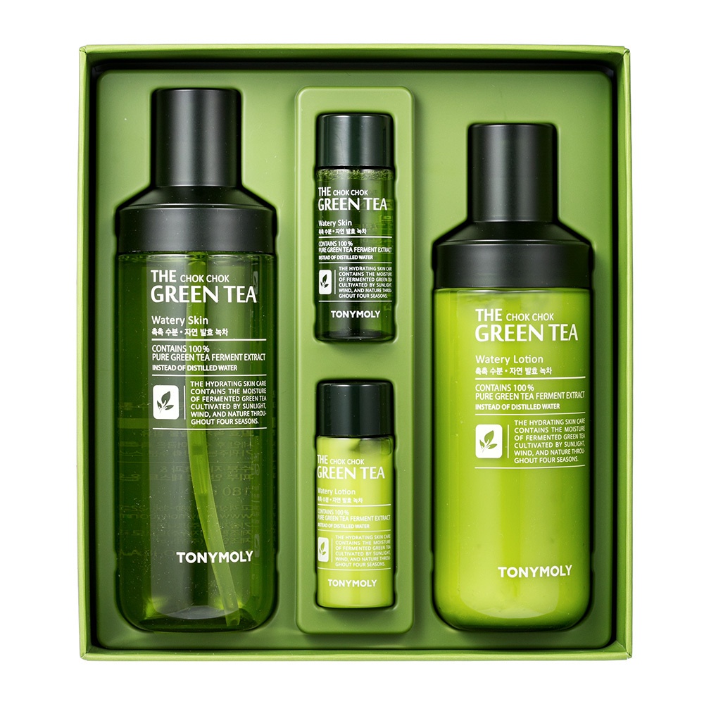 TONYMOLY Bộ Mỹ Phẩm Chăm Sóc Da Chiết Xuất Trà Xanh Và Nước Hoa Thương Hiệu The Chok